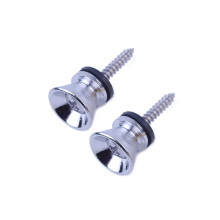 2Pcs Guitar Strap Locks End Pins Tail Nail Lock Button Pegs Screw Flat Head for Acoustic Classical Electric Guitar Bass Ukulele