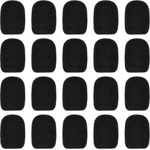 LICQIC Headset Microphone Foam Cover, Mini Windscreens Sponge, 20 Pcs