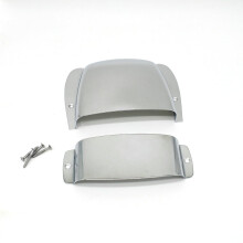 Pickup Bridge Cover Zinc Alloy Bass Protective Cover Set for Bass Electric Guitar with 4 Mounting Screws (Sliver)