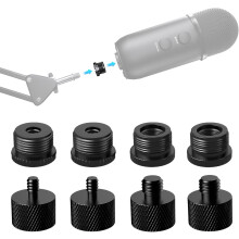Etour 8 Pcs Mic Stand Adapter Set 5/8 Female to 3/8 Male, 3/8 Female to 5/8 Male, 5/8 Female to 1/4 Male and 1/4 Female to 5/8 Male Screw Thread Adap