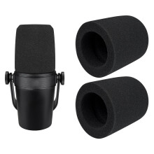 SOULWIT 2Pcs Pop Filter for Shure MV7/MV7X - Black
