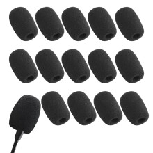 15 Pcs Microphone Cover Foam,Microphones Foams Covers Fit to Headset Mic Universal Disposable Mini Mike Windscreen Protector Dustproof Accessory for