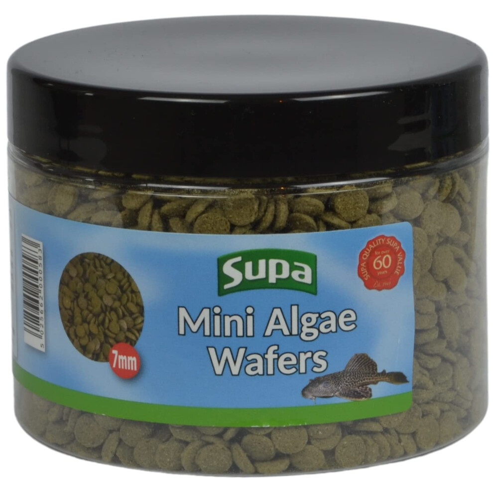 Supa 7Mm Mini Algae Wafers 300 Grams, Ideal For Bottom Feeding Fish, Made From Premium Quality Ingredients Which Offer A Nutritionally Balanced Diet,
