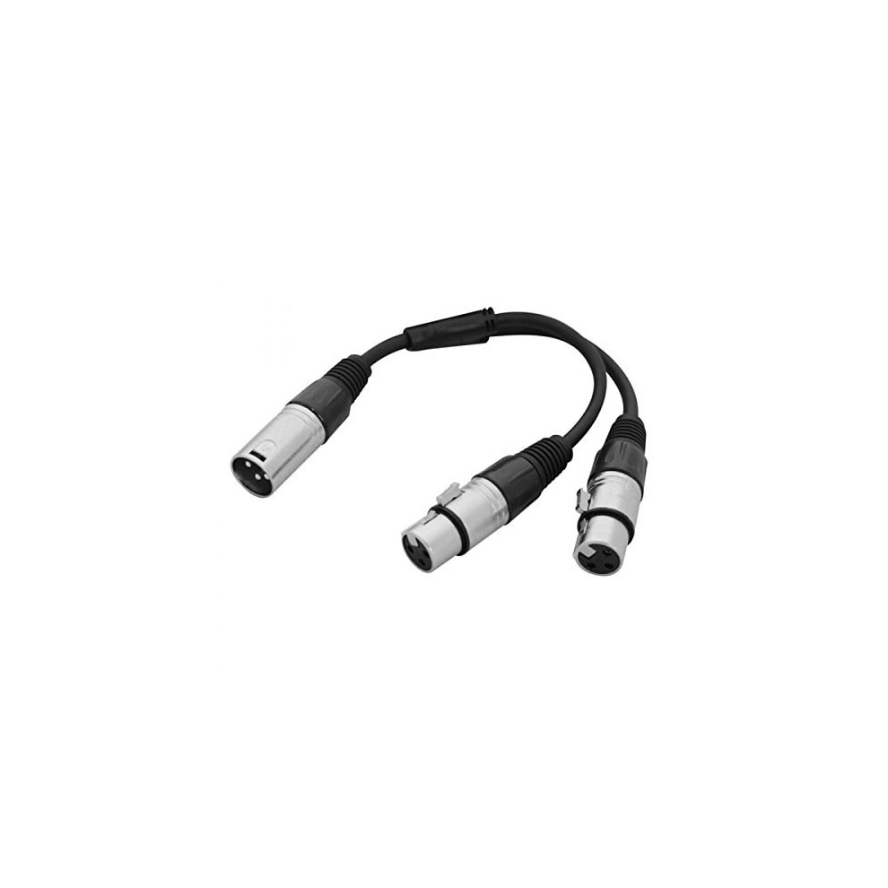 Visiosound 1 X Male Xlr To 2 X Female Xlr Microphone Splitter Lead/Com