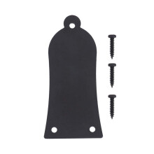 Bnineteenteam Truss Rod Cover,3 Holes Metal Truss Rod Cover with Screws for Guitar Bass (Black,Silver,Gold)(black)
