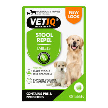 VETIQ Stool Repel Tablets, Natural Coprophagia Deterrent for Dogs Eating Poop, For Puppies & Adult Dogs, Supports Healthier Habits, Tasty &