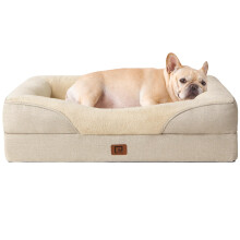 EHEYCIGA Memory Foam Dog Beds Medium Washable, Orthopedic Dog Beds Sofa with Sides and Waterproof Liner, Pet Couch with Washable Removable Cover and