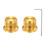sourcing map 2 Pcs Aluminium Potentiometer Knobs, 3/16" (4mm) Universal Volume Tone Control Knobs for Guitar, Bass, 3/4" Gold 1