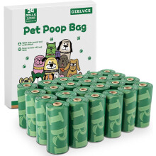 OIRLVCE 360 Dog Poo Bags 24 Rolls Dog Poop Bags, Extra Thick Strong Leak Proof Dog Waste Bags, Green
