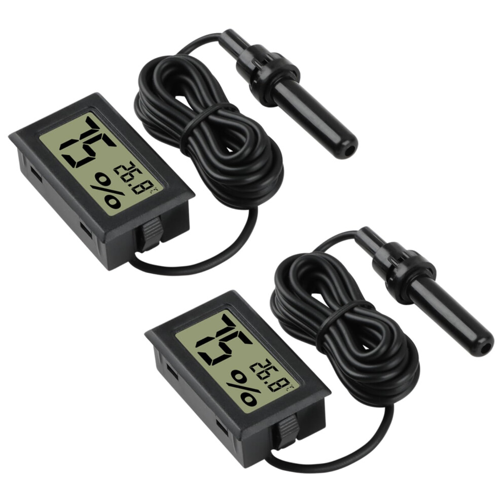 Reptile Thermometer Hygrometer, Digital hygrometer thermometer Gauge with Probe