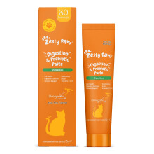 Zesty Paws Digestion & Prebiotics Paste for Cats | Helps Gut Health, Digestive Function & Immune Support | Contains Algal Oil, Postbiotics,