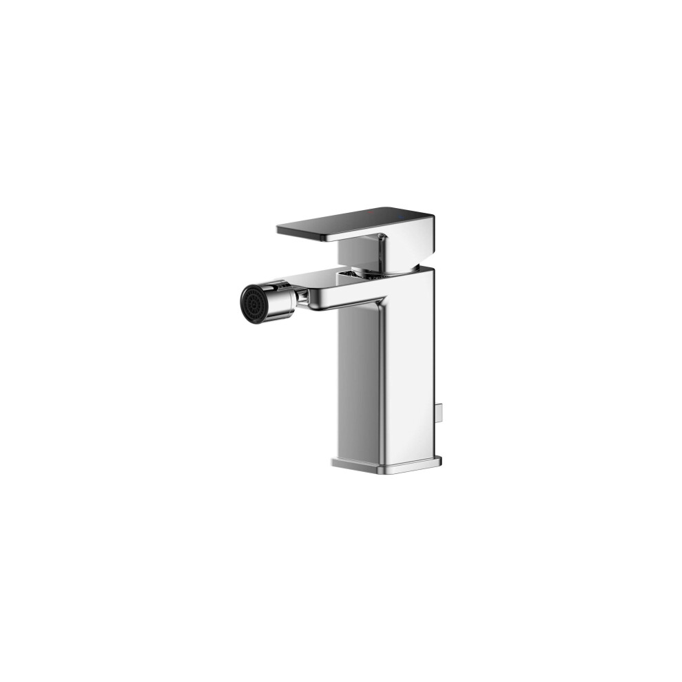 Balterley Square Mono Bidet Mixer Tap With Pop Up Waste Chrome
