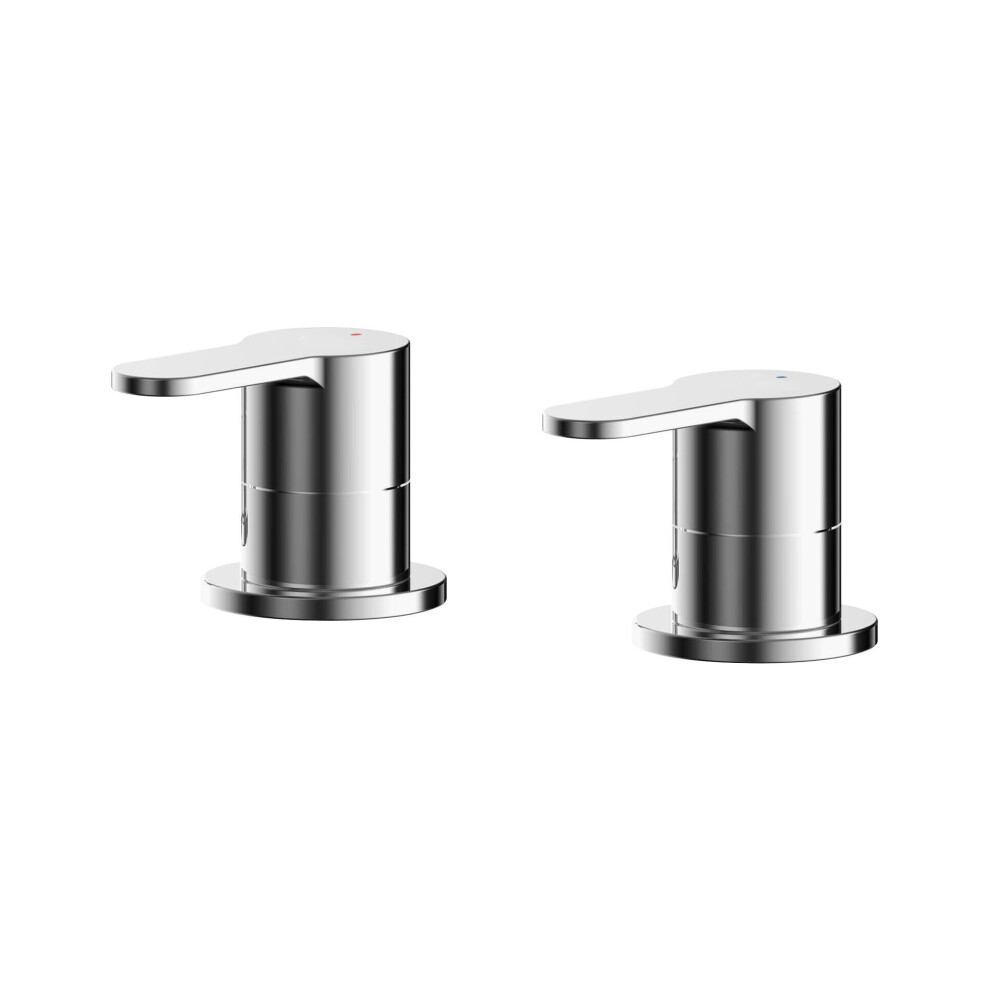 Balterley Consall Contemporary Round Deck Mounted 3/4" Side Valves - Chrome