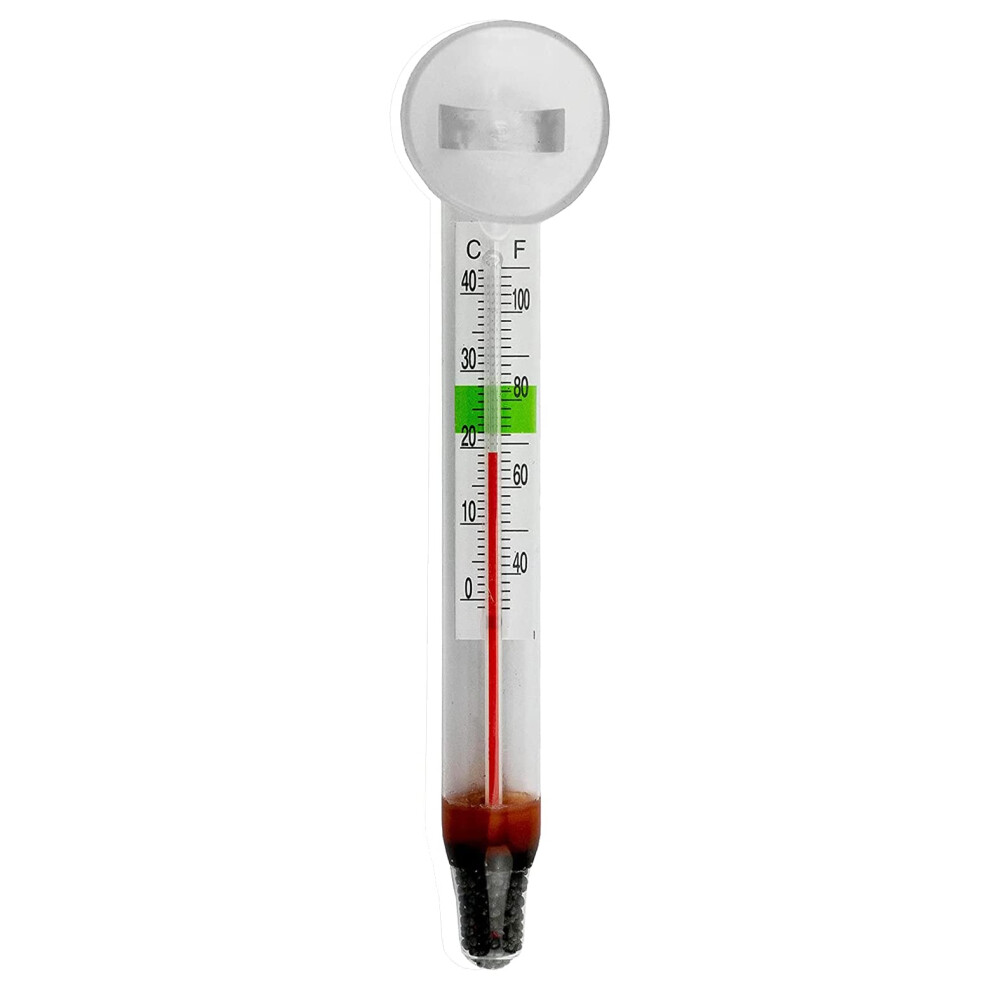 Happet Glass Aquarium Thermometer With Safe Zone Section And Suction Cup Â For Tropical