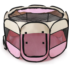JupiterJX Pet Foldable Playpen Dog Cat Puppy Pen For Indoor Play Pen Crate, Breathable Mesh Carrier Kennel Soft Cage Tent For XXL Dogs Travel Puppies