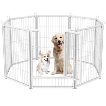 HOMIDEC Dog Pen, 8 Panel Puppy Pen with Door, High 80cm Indoor/Outdoor Pet Exercise Playpen, Portable Detachable Animal Run Enclosures for Dogs, Pupp