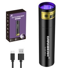 DARKBEAM UV Torch Black Light Flashlight 395nm, Mini & Powerful Woods Lamp USB -C LED Rechargeable Ultraviolet Blacklight Torches, Portable Pet Urine