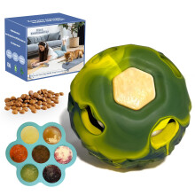 Freezeball Dog Toys, Frozen Dog Treats to Keep Dogs Busy, Interactive Treat Dispensing Dog Toy Puzzle, Interactive Chew Toys for Large Dog, Power Che