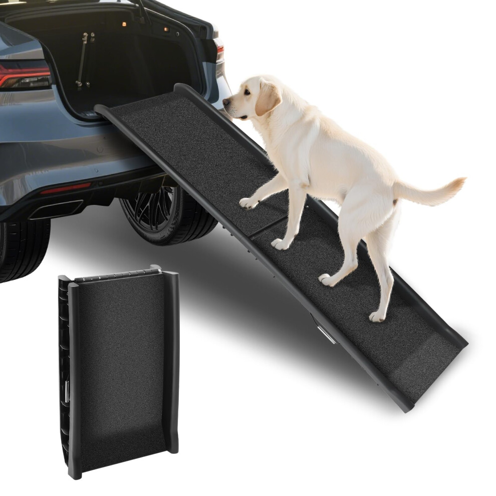 Vickyhome Car Dog Ramp 156Cm Foldable Dog Ramps, Protable Stairs For Large Dogs Into A Car, Suv & Truck, Folding Pet Ramp Stairs Up To 90Kg Pet Step,