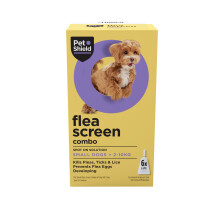 Pet Shield Flea Screen Combo Small Dogs, 6 Pipettes - Spot-On Flea Treatment for Small Dogs & Puppies Over 8 Weeks Old (2-10kg) - Kills Fleas, Flea E