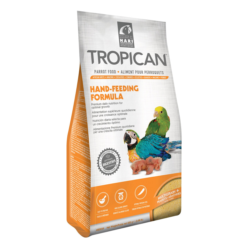 Hari Tropican Hand‑Feeding Formula, 400G, Complete, Easy‑To‑Digest Nutrition For Baby Birds