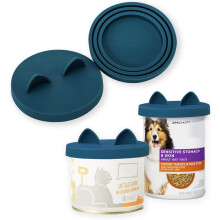 OHMO Pet Can Tin Lids, Universal Size BPA Free Silicone Covers for Cat and Dog F