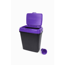 HH Home Hut 35L Large Pet Food Container Dog Cat Animal Storage Bin 16KG Dry Feed 23KG Seed Including Scoop Air Tight Seal Purple Lid