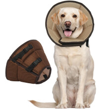 Kuoser Dog Cone Collar After Surgery, Pet Protective Neck Cone for Small Medium Large Dogs Cats, Soft & Breathable Dog Recovery Collar Adjustable Pup