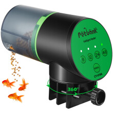 Petbank Automatic Fish Feeder for Aquarium - Auto Fish Food Dispenser Battery Operated Vacation Timer Fish Feeder Automatic Dispenser with 2 AAA Batt