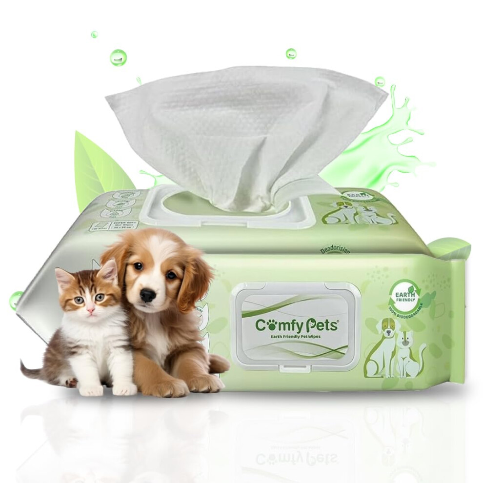 Photos - Other for Dogs Comfy Pets Wet Wipes | Soft and Thick Fragrance Free Pet Wipes | Cats & Dog Wipes for Ears, Paws, Body, and Bum | Biodegrada
