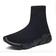 (6, black) High Top Men's Vulcanize Breathable Slip-on Sock Sneaker