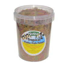 Supa Aquarium Fish Food Tropical Flake 1 Litre for Tropical Fish | Premium Quality Nutritious Complete Balanced Diet