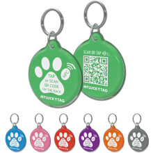 MYLUCKYTAG NFC & QR Code Smart Pet ID - Personalized Dog/Cat Tag, Online Pet Profile, Location Alerts, Durable & Quiet