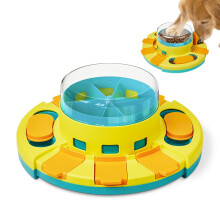 Potaroma Dog Puzzle Toy 2 Levels, Slow Feeder, Pup Food Treat Feeding Dispenser for IQ Training and Entertainment for All Breeds 4.2 Inch Height