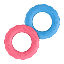 KONG Puppy Tires - Natural Rubber Chew Toy for Teething - Stuffable Dog Toy for Treats & Snacks - For Small Puppies