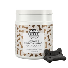 Belly Activated Charcoal Biscuits for Dogs -120g- Digestive Support - Comfort Treats - Nutrient Absorption, Natural Dog Treats Filled With Fibre - Fi