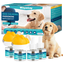 Woyamay 6-in-1 Dog Calming Plug In for Dog Anxiety Relief, Calming Dog Pheromone Diffuser with 2 Diffuser + 4 Refills for 120-Day, for all Breeds and