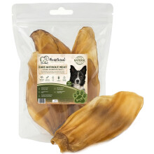 Pawlicious Pack of 10- Extra Large Cow Ears for Dogs Chews Delicious Healthy Pet Treats 100% Natural Air Dried Pet Food Long Lasting Dental Health 10
