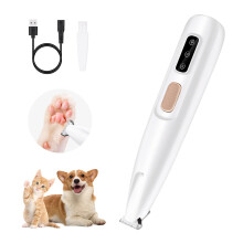 Mcbazel Pet Paws Trimmer with LED Light, Rechargeable Dog/Cat Hair Shaver Grooming Clipper,Waterproof Pet Razor for Eyes, Face, Ears, Small
