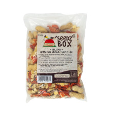 Hamster Deluxe Food Treat Snack Mix 200g - Dried Carrot, Banana & Apple with Monkey Nuts & Calcium Soldier Worms - Natural Small Animal Food