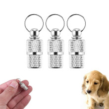 3 Pcs Personalised Stainless Pet ID Tags Barrel,Stainless Silver Anti Lost Pet Tube Tag for Collar,Stainless Steel Anti Lost Dog Cat ID Tag Address N