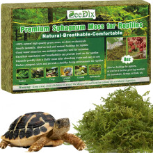 ZeeDix 220g Premium Sphagnum Moss for Reptile, Green Natural Live Moss Reptile Moss Bedding for Terrarium Plants, Long Fiber Reptile Moss for Leopard