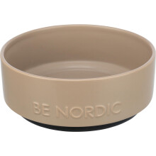 TRIXIE Ceramic Dog Bowl BE NORDIC 1200 ml Taupe – Modern Food Bowl for Large Dogs Ø 18 cm – Non-Slip Ceramic Bowl – 24527