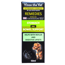 Vince the Vet - Stomach & Bowel Support Drops for Dogs & Cats (50ml), Human Grade Veterinary Formulated Blend of Botanical & Mineral Extracts for Gut