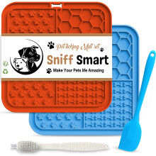 SniffSmart Lick Mats for Dogs - 2 Pack Dog Licky Mat Slow Feeder, Licking Mat wi