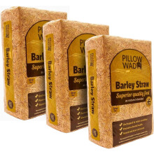 Homesecret 6kg Pack of 3 Premium Barley Straw Pet Bedding (2kg Each) | Soft Pillow Wad for Rabbits, Tortoises & Small Pets | Natural, Eco-Friendly an