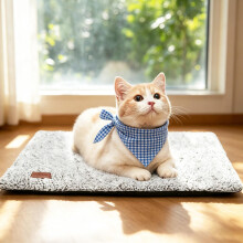 MORA PETS Self Heating Cat Bed for Indoor Cats, Washable Heated Cat Bed with Non-Slip Base, Thermal Heated Pet Mat for Kitten Small Dog, No Electrici