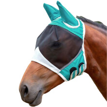 MUNSKT Horse Fly Mask Breathable Stretchy Large Eye Space Mosquito Insect Shires Fly Mask with Ears for Horses (S)