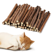 Adiwo Cat Chew Toys, 32Pcs Cat Catnip Sticks, Natural Matatabi Silvervine Chew Sticks, Cat Catnip toys, Cat Nip Chew Teething Sticks for Cats Kittens