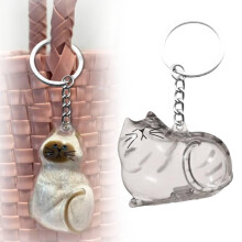 Cat Hair Holder Keychain, Cat Hair Storage Bottle, Pet Hair Storage Keyring, Pet Fur Keepsake Capsule Collector Memorial Keychain (style2) (style2)